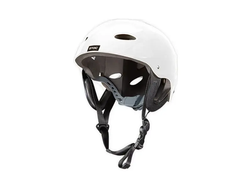 Casque de rafting blanc, fourni pour la descente sur le Chalaux.