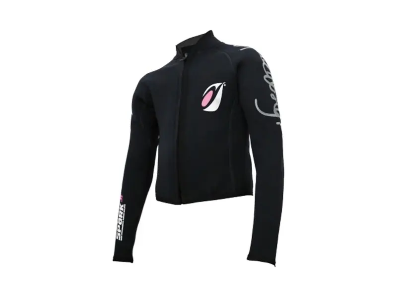 Veste en néoprène noire à manches longues, fournie pour le rafting.